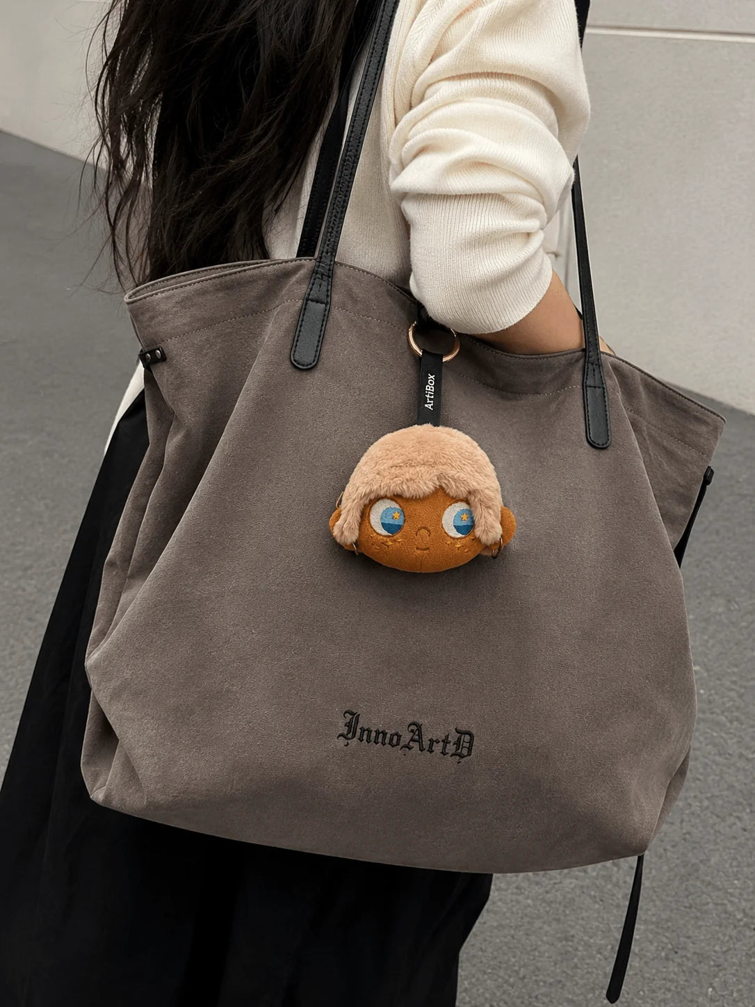 Little Moi plush earbud pouch – Cute & Functional Design,Earbud & In-Ear Headphone Carrying Cases,original design,cute plush,gothic,gothic plush,gift,boyfriend gift,girlfriend gift,halloween gift