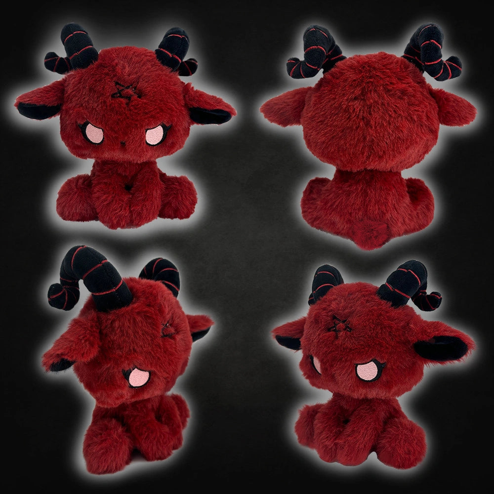 Dark Envoy Gothic Cute Plush Doll - Buu Evil featuring a red plush creature with horns and unique expressions