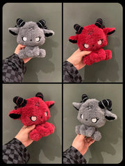  Dark Envoy Gothic Cute Plush Doll - Buu Evil displayed in four images, showcasing different angles and colors of the plush toy.