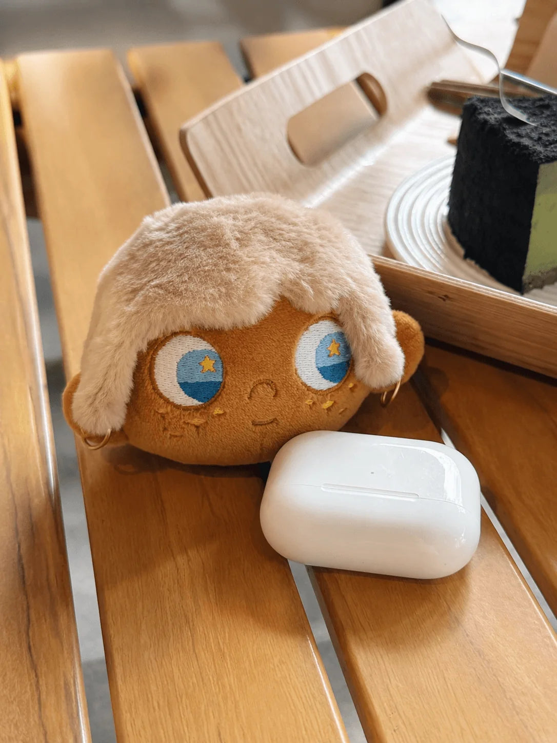 Little Moi plush earbud pouch – Cute & Functional Design,Earbud & In-Ear Headphone Carrying Cases,original design,cute plush,gothic,gothic plush,gift,boyfriend gift,girlfriend gift,halloween gift