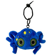 Dark Envoy Plush Charm Buu Evil featuring a blue plush frog with bright yellow spots and big eyes.
