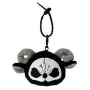 Dark Envoy Plush Charm Buu Evil, a cute, horror-themed plush keychain with stitched features and dark colors.