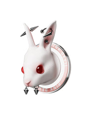 Angry Bunny MagSafe Phone Stand featuring a unique wax-white rabbit design with spiked details and red eyes.