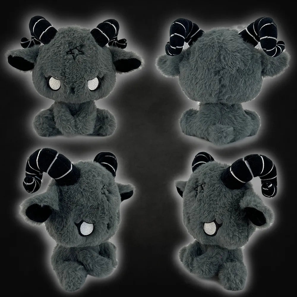 Dark Envoy Gothic Cute Plush Doll - Buu Evil featuring a gray plush with horns and a cute expression, showcasing its gothic design.