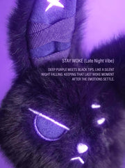 Cuddly Bunny - DarkCute BandaBun with purple and black details, showcasing a soft plush texture and expressive design.