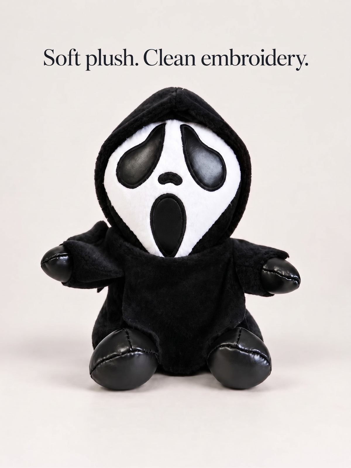 Gloomy Oddboo Buu Evil plush toy with soft fabric and clean embroidery for spooky decor.