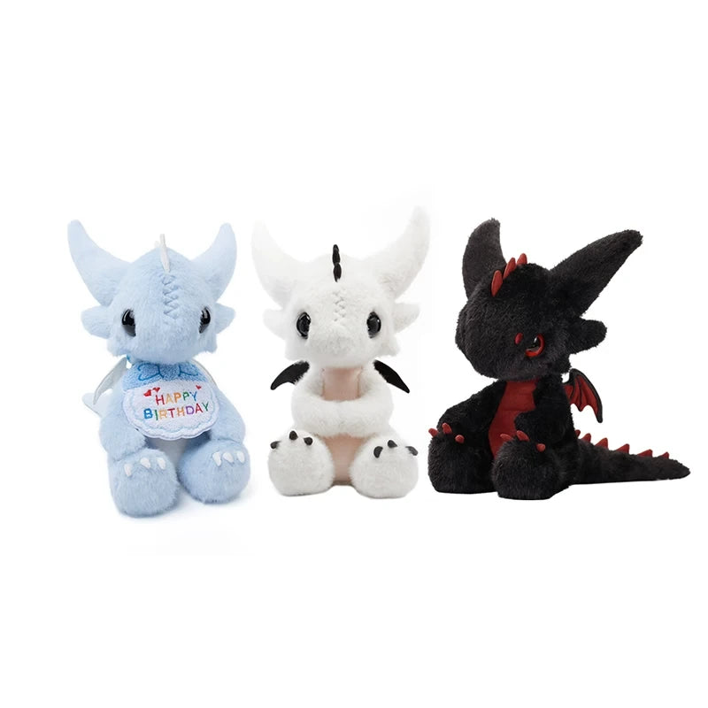 Stuffed dragon Boo plush toys in Cloudie, Little Black Dragon styles for limited edition collection.