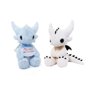 Stuffed dragon Boo in Cloudie and Little Black Dragon styles, limited edition plush toys for cuddling and display.