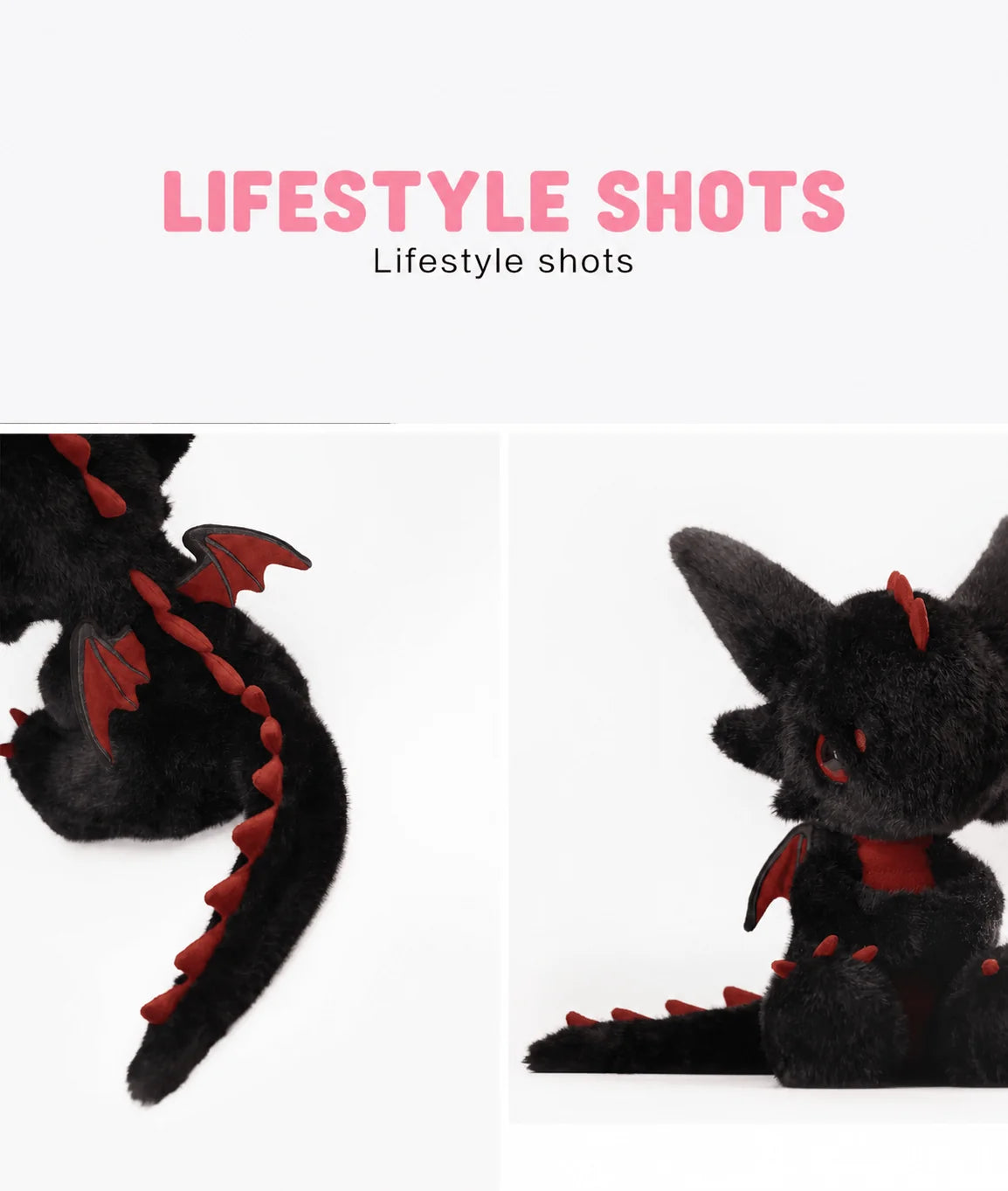 Dragon Boo Halloween Limited plush toy with wings and tail in lifestyle shot, showcasing soft, display-ready design.