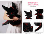 Dragon Boo Halloween Limited plush features magnetic paws, shapeable wings, and a soft dragon tail, perfect for display.