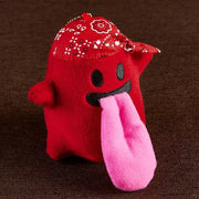 Monster Crew Plush Bag Charm featuring a red plush character with a pink tongue and a bandana on its head.